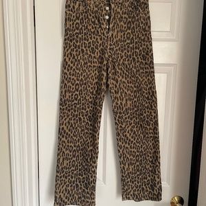 LEVI RIBCAGE STRAIGHT - Cheetah Print Corduroy